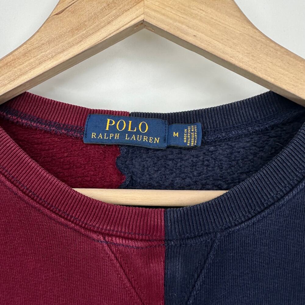 POLO Ralph Lauren Men's Colorblock Fleece Sweatshirt Crewneck Preppy Collegiate - Picture 8 of 11